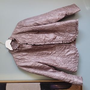 Chico's Quilted Lightweight Beige Spring Jacket